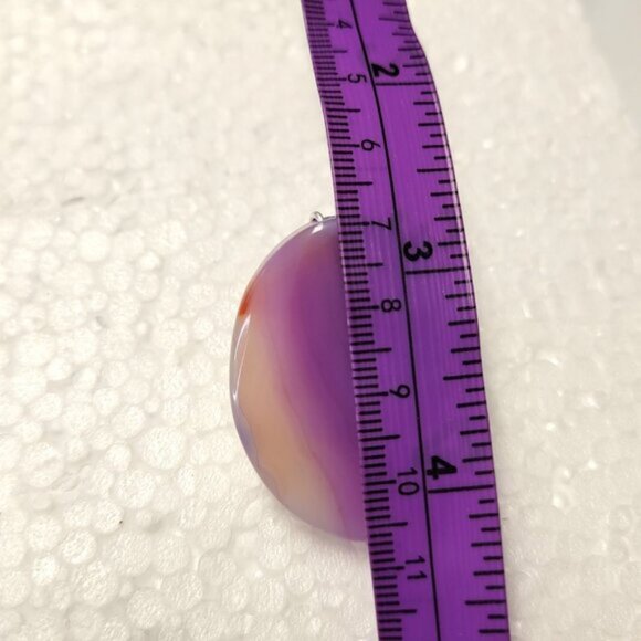 Purple Agate Ring Adjustable Band Handmade Semi Precious Ring - Picture 9 of 12